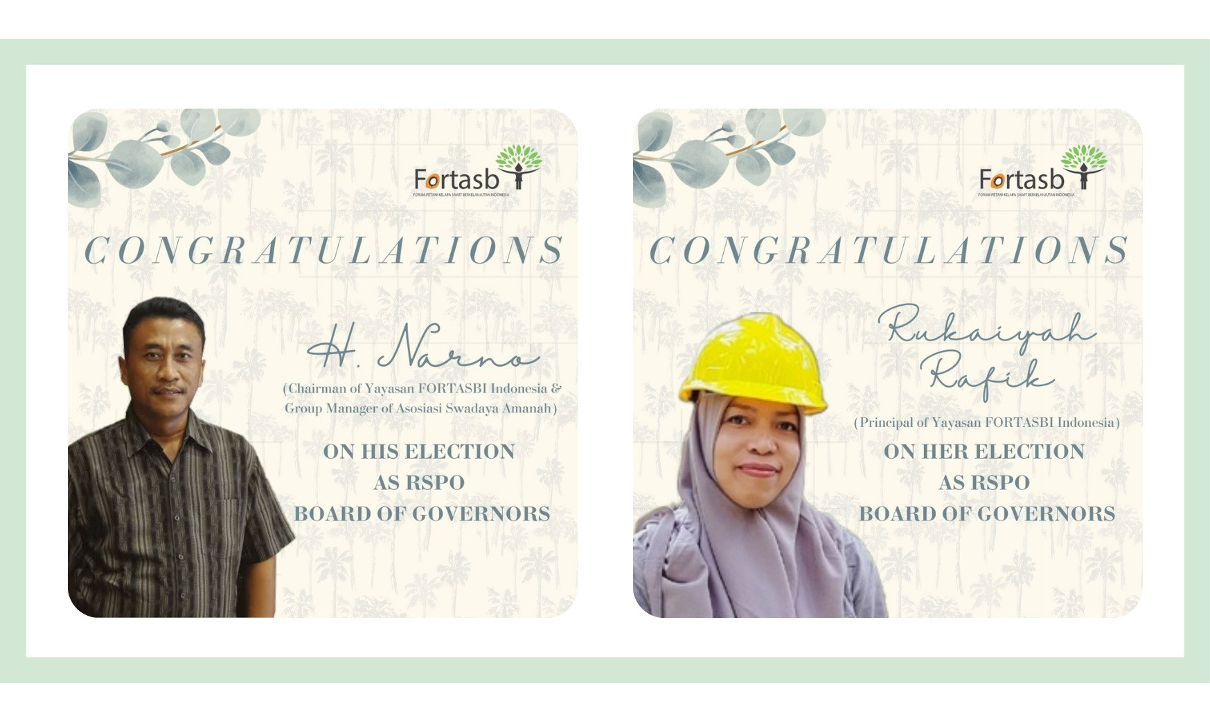 Sah! Dua Pimpinan FORTASBI Wakili Petani Swadaya Jadi Dewan Gubernur RSPO
