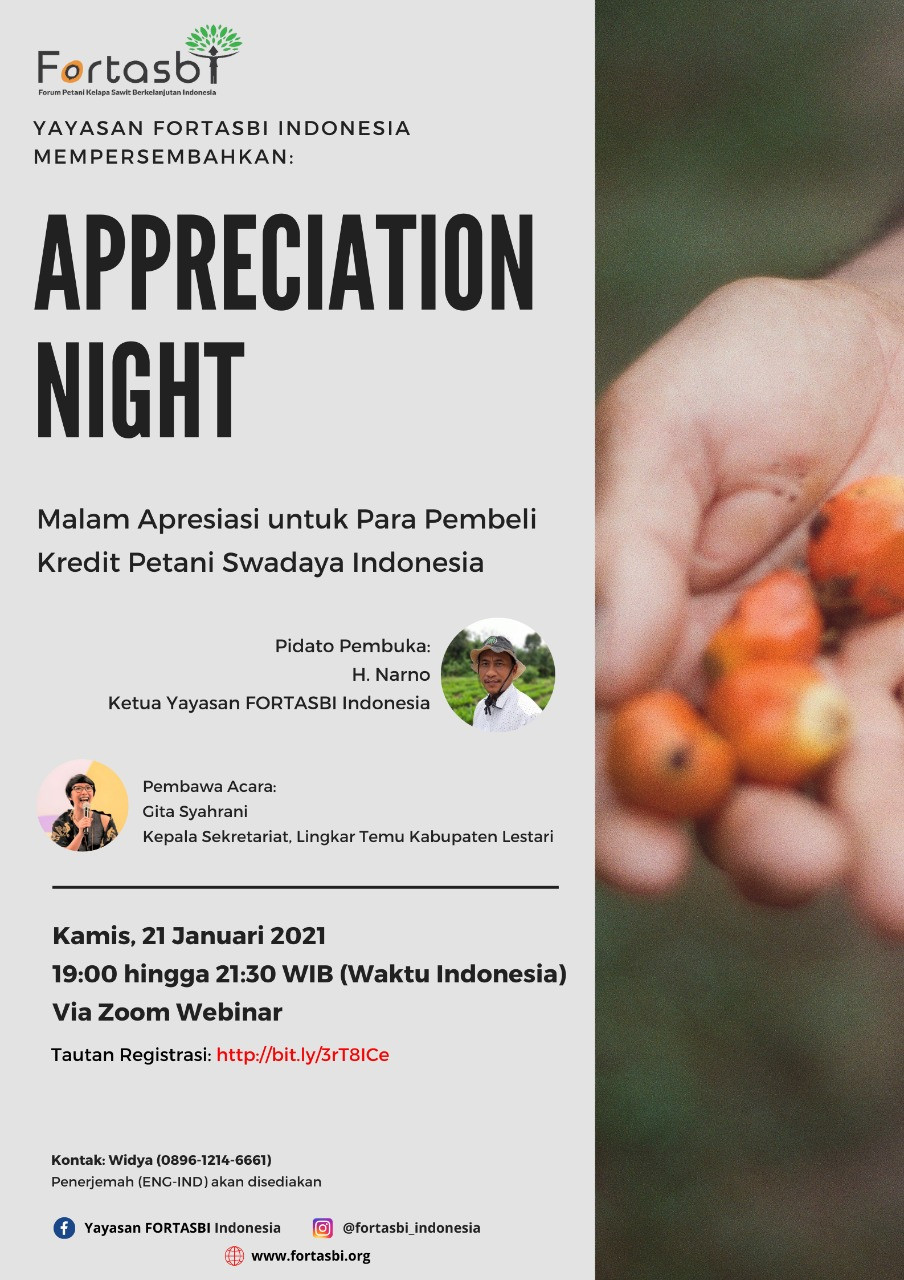 Malam Apresiasi untuk Para Pembeli Kredit Petani Swadaya Indonesia